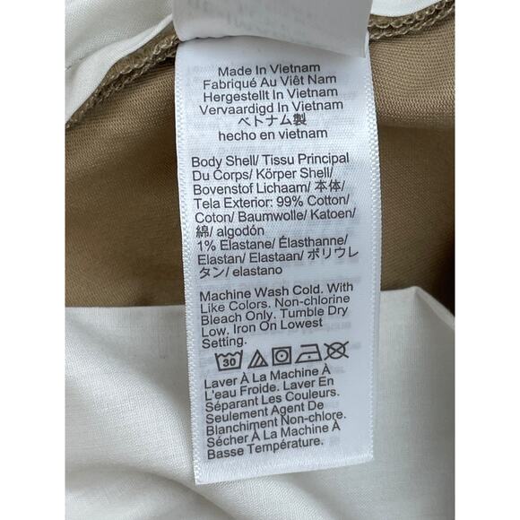 J Crew Pants Mens 33 x 32 Khaki Stretch Slim Fit Flex Chino Flat Front Tapered - Picture 5 of 9